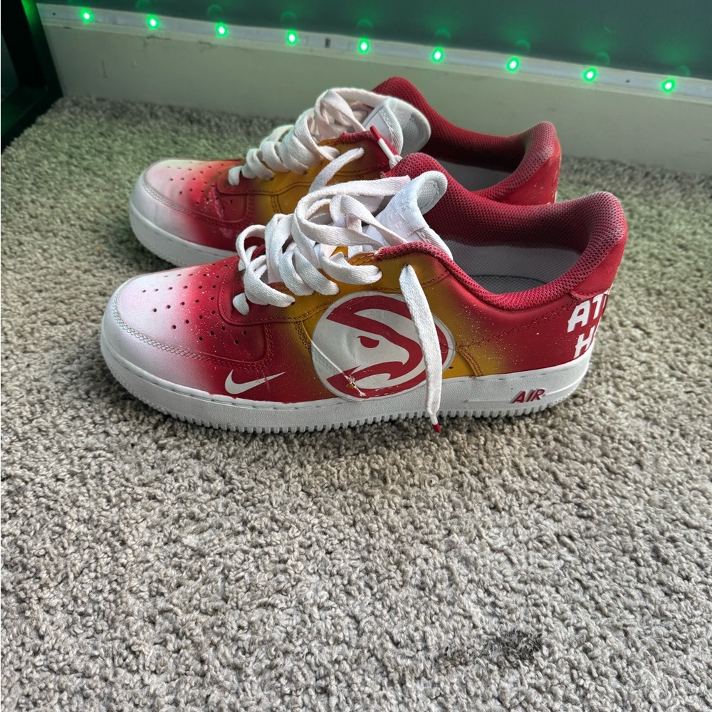 Nike Red and Yellow Gradient Sneakers